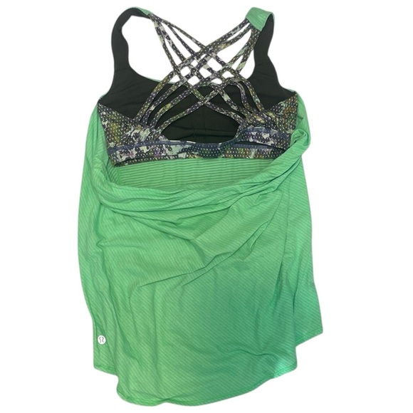 Lululemon Wild Tank Pistachio green Floral Sport White Multi Workout Athletic 4 - Picture 13 of 14
